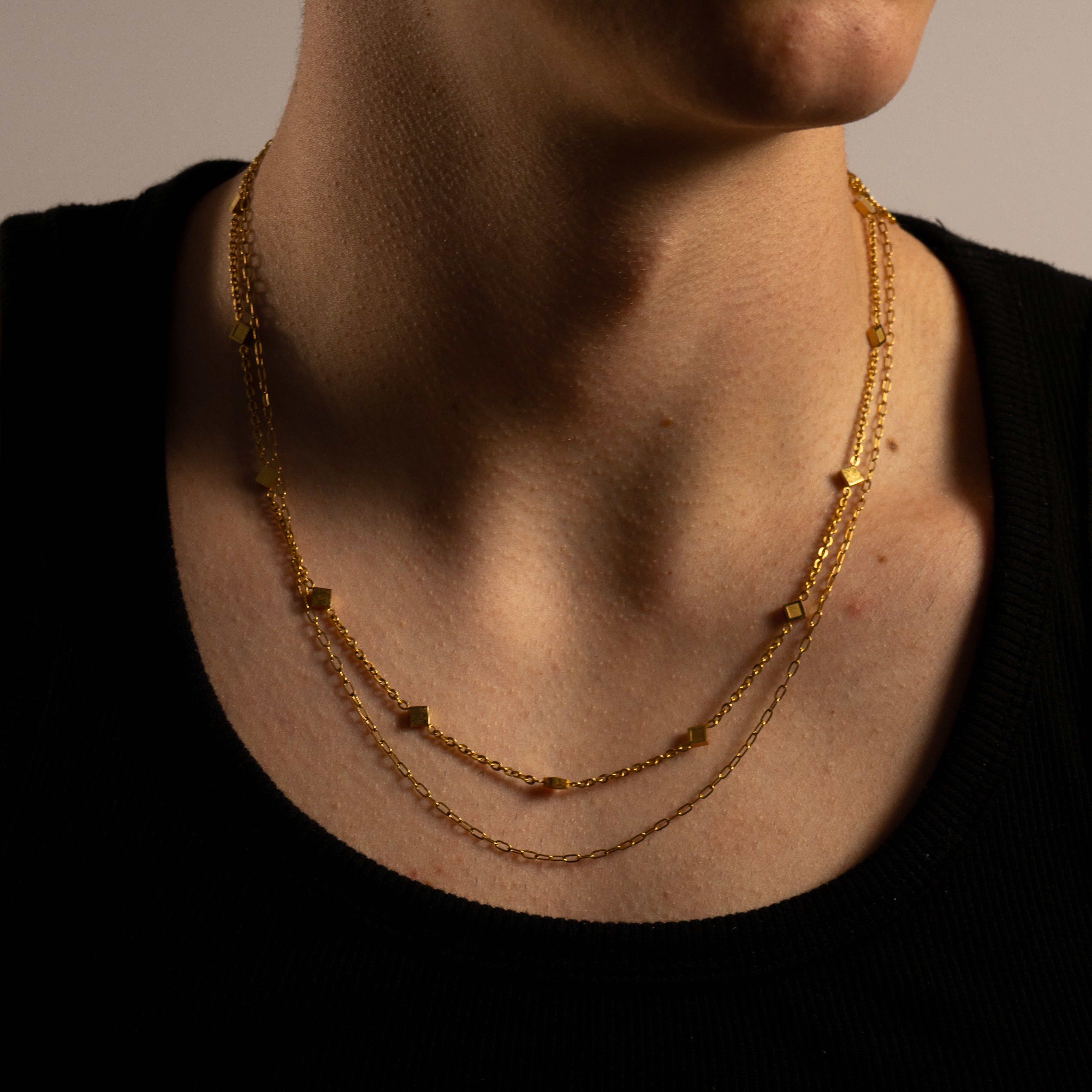 Cadena Oro Paperclip hombre - Tropic Jewelry