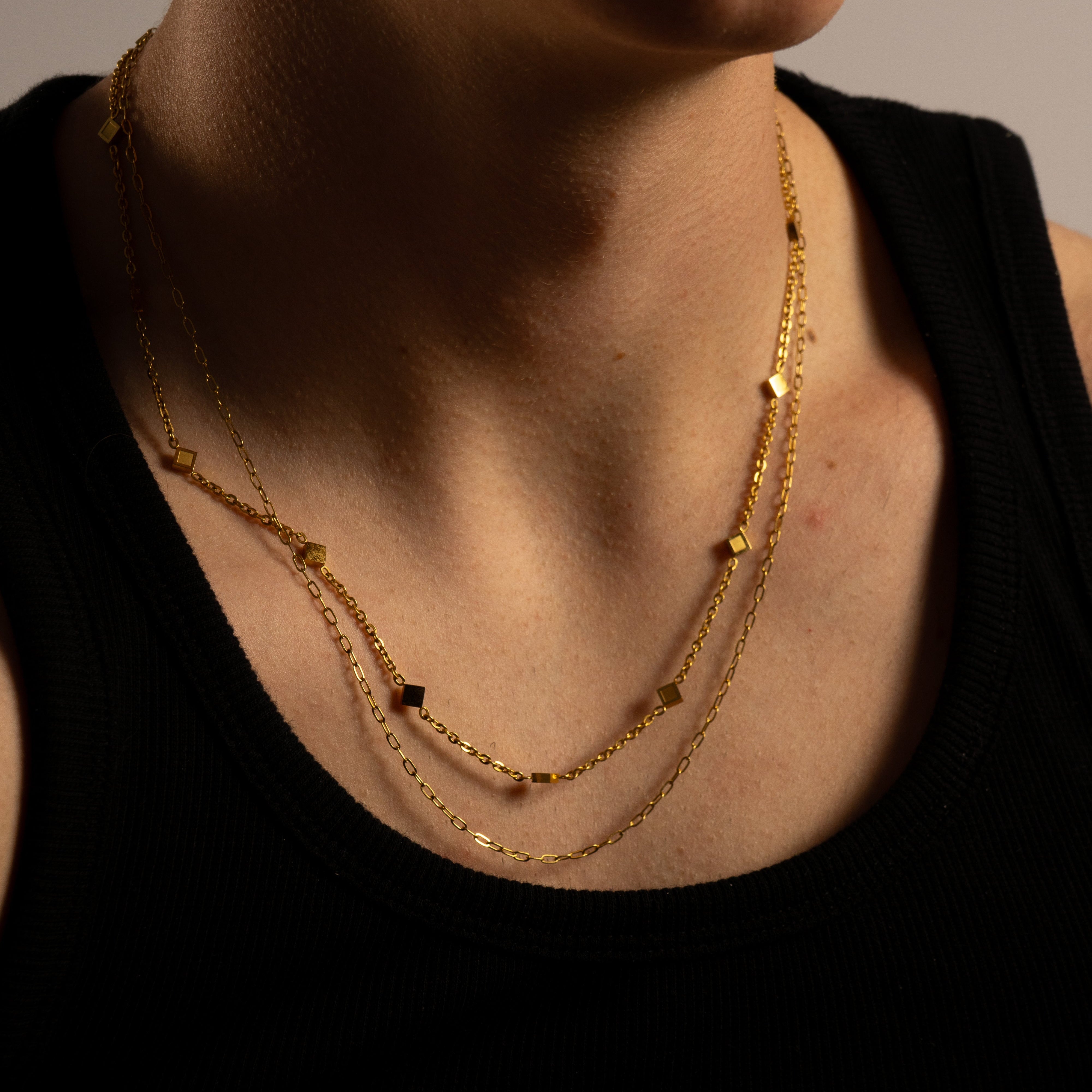 Cadena Oro Paperclip minimalista - Tropic Jewelry