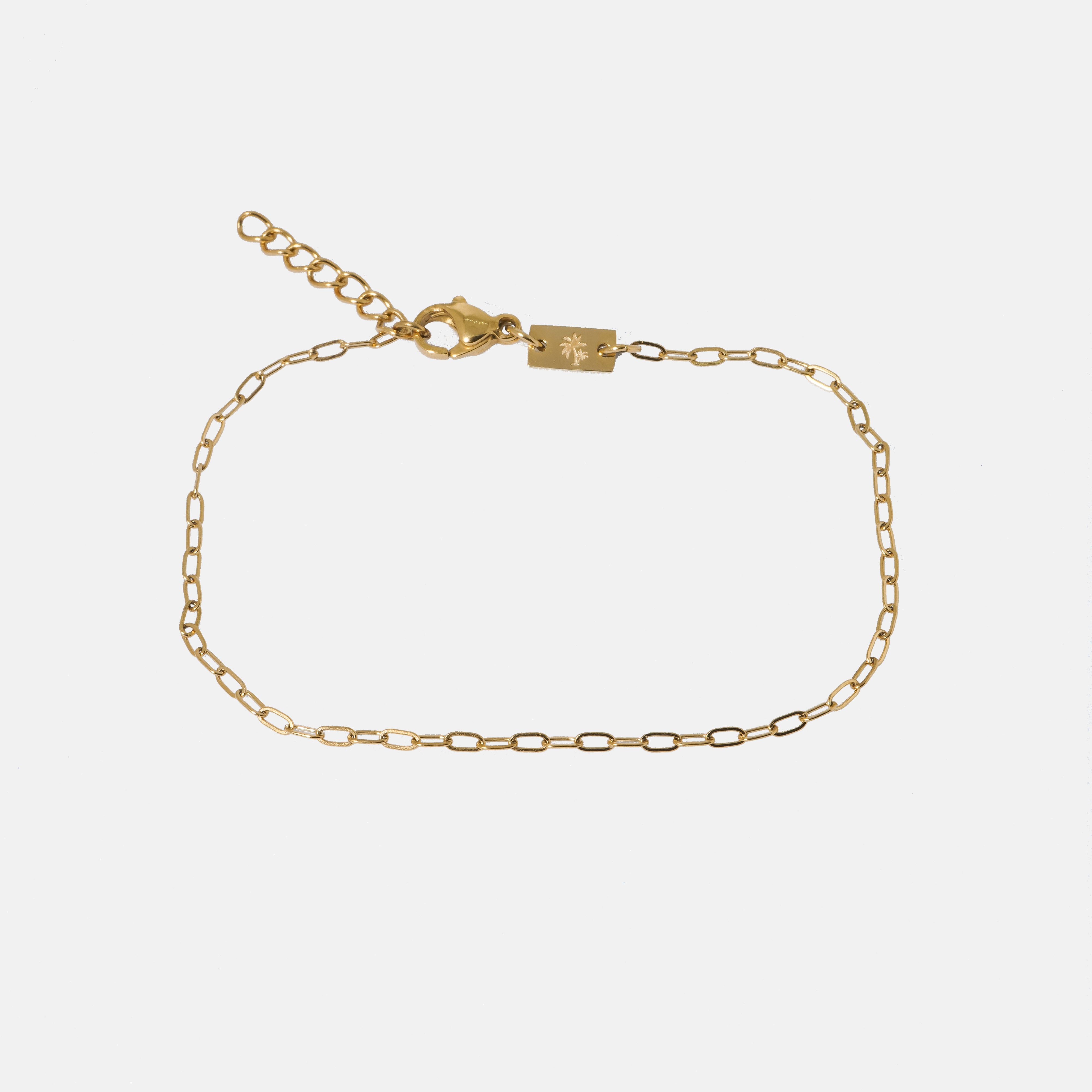 Pulsera de oro Paperclip minimalista y elegante - Tropic Creations