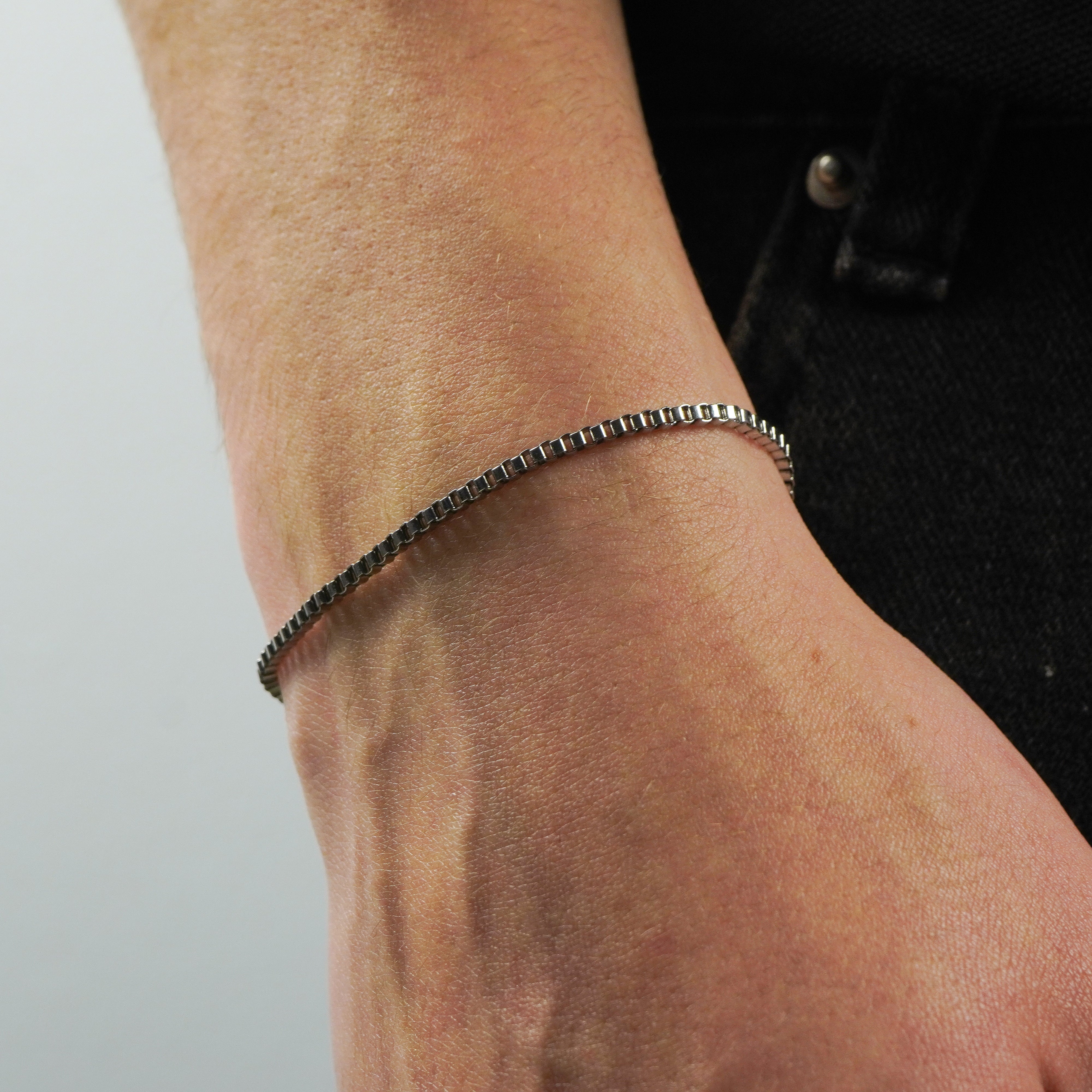 Pulsera Plata Box detalle  - Tropic Jewelry