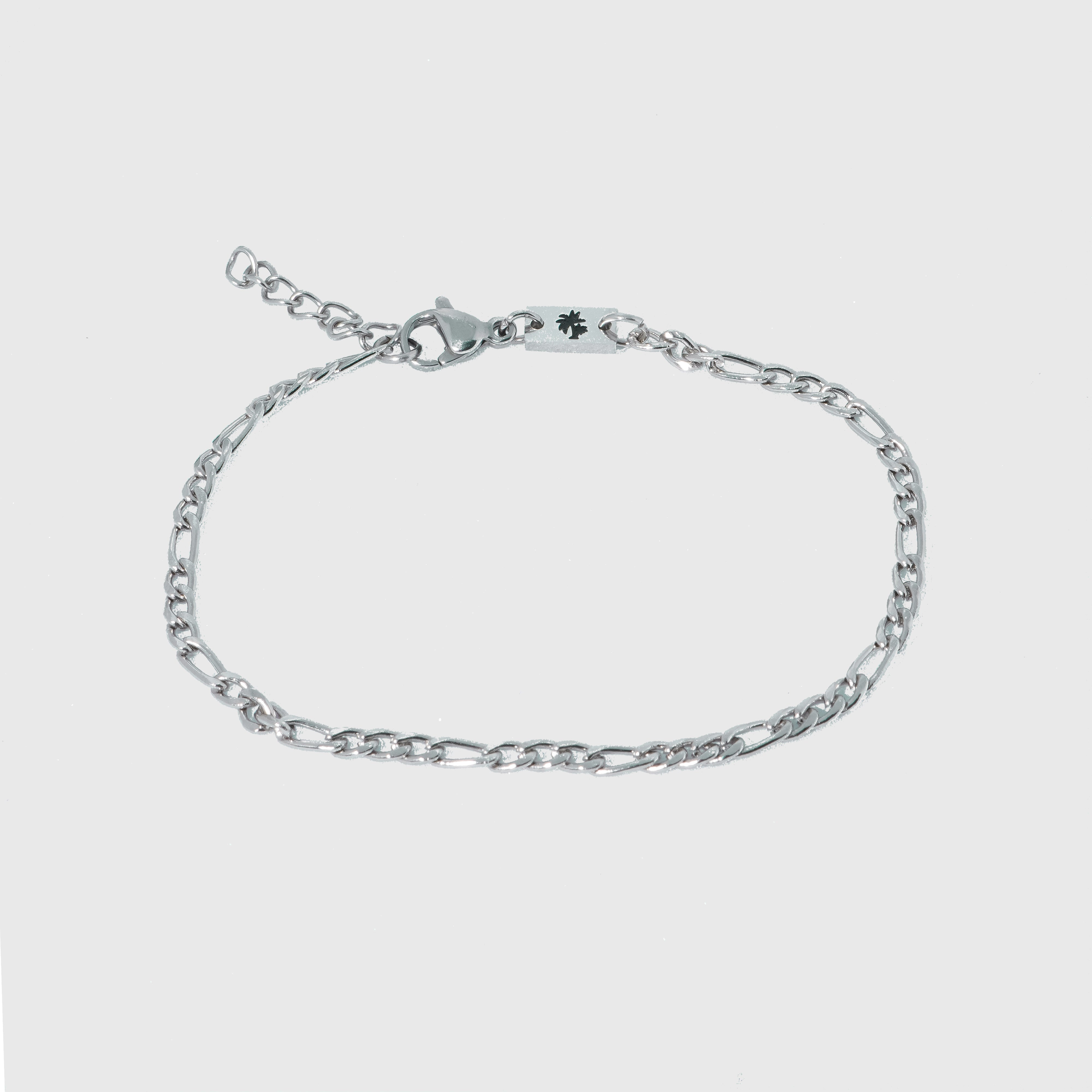 Pulsera Plata Figaro - Tropic Jewelry
