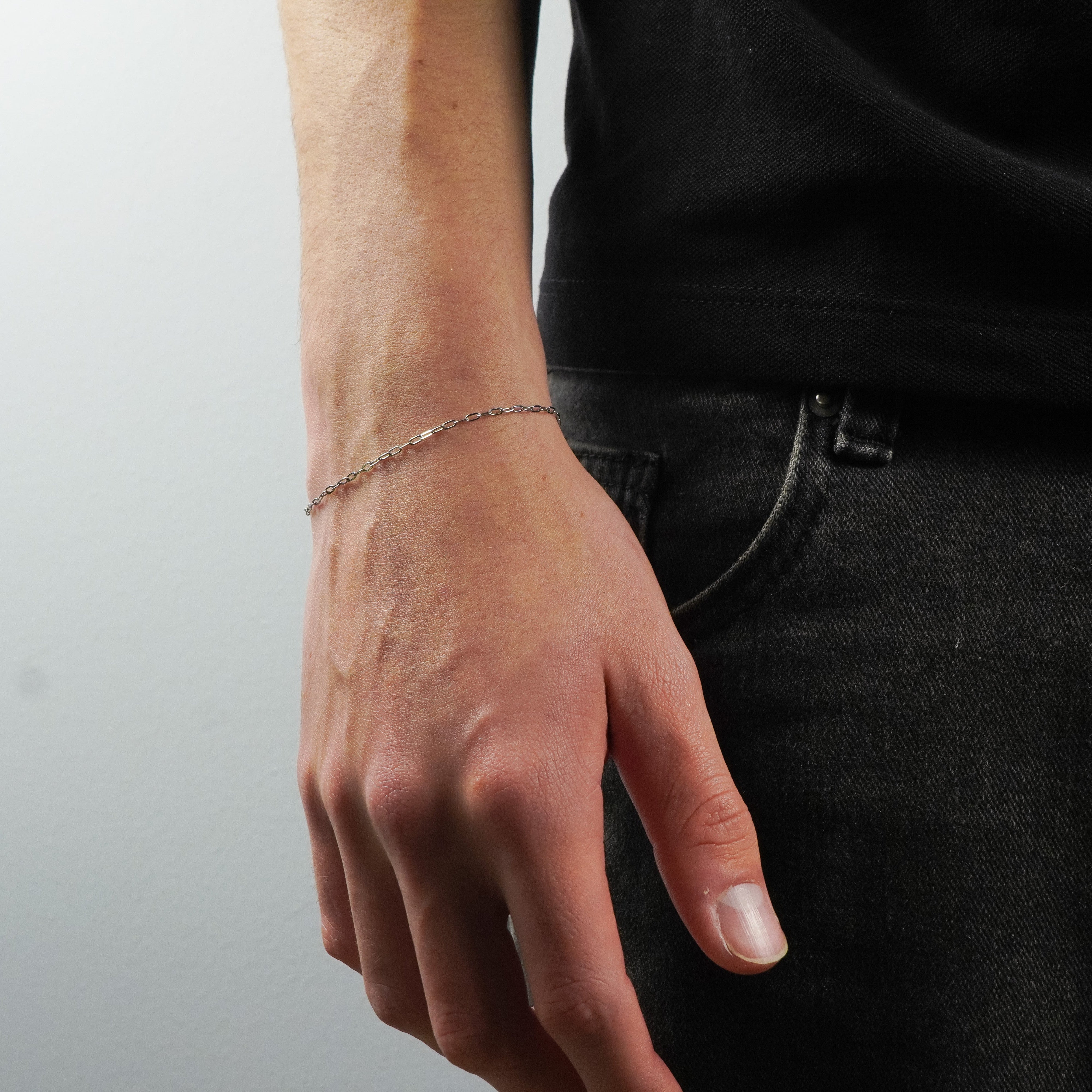 Joya minimalista Pulsera de plata Paperclip Tropic Creations